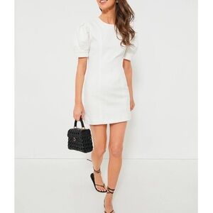 HYACINTH HOUSE White Stretch Denim Juniper Mini Dress